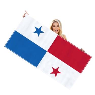 Imagem de RaymNord Toalha de praia grande com bandeira do Panamá, secagem rápida, sem areia, toalha de piscina de microfibra panamenha de 70 × 140 cm, secagem rápida, resfriamento absorvente macio, secagem