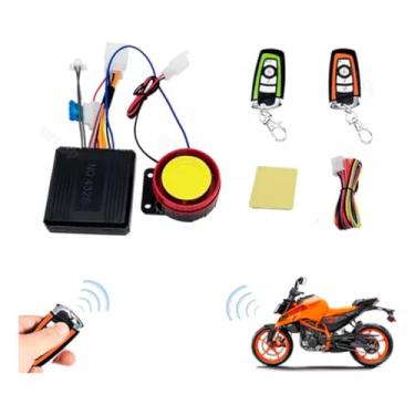 Imagem de Sistema de Alarme Antifurto para Moto com Controle Remoto, 2 Controles, Sensor de Vibração