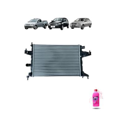 Imagem de Kit Radiador GM Corsa 2002 Montana 1.4/1.8 C/Ar + Aditivo Radiador Visconde RV Extra Rosa