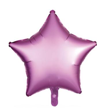 Imagem de BALAO CROMADO ESTRELA C/CANUDO ROSA 18"