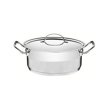 Imagem de Caçarola Rasa Tramontina Professional Aço Inox 7,1L com Tampa Plana e Fundo Triplo 28cm