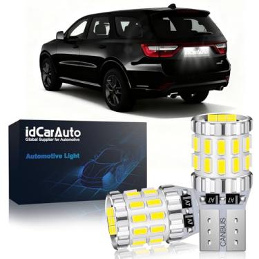 Imagem de idCarAuto 194 168 2825 W5W T10 lâmpadas LED pacote com 2 – 6000K branco, 3030 chips, luzes de substituição interior/exterior do carro (para Dodge Durango (2011-2020))