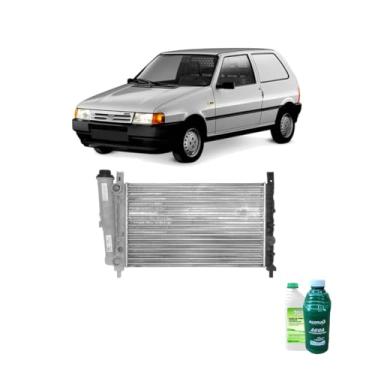 Imagem de Kit Radiador Uno 1.5 87/93 Com Aditivo MWM Verde E Água Desmineralizada 1L