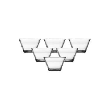 Imagem de Conjunto 6 Bowls de Vidro Transparente, 11cm de Diâmetro, 180g, para Saladas e Sobremesas
