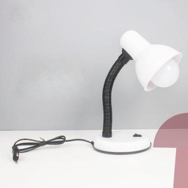 Imagem de Luminária De Mesa Abajur Rosa Preto Branco Articulado Articulável Abajur Manicure Estudo Leitura (CD20250567B)