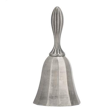 Imagem de Phefop Campainha para Serviço de Bar e Restaurante, Campainha de Design retrô Criativo Com Anel Transparente, Material de Liga de Zinco, para Hostess, Jantar Em Sala de Aula, Hotel (prata de estanho