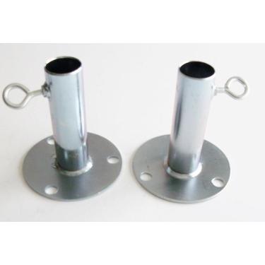 Imagem de 2pc 1 5/8" Foot Pad Canopy Fitting Batting Cage Ground Plate (FWFP) - Fits 1 5/8" Chain Link Fencing Line Post Pipe That has an Outer Diameter of 1 11/16"