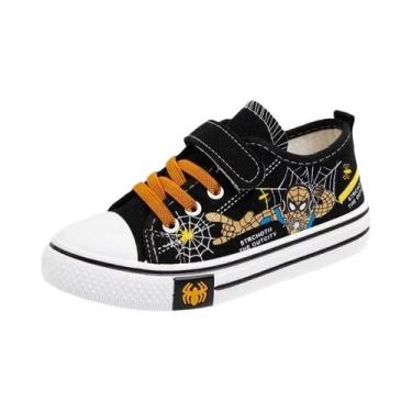 Imagem de Tênis De Lona Do Homem-Aranha Para Meninos, Antiderrapante, Sola Macia