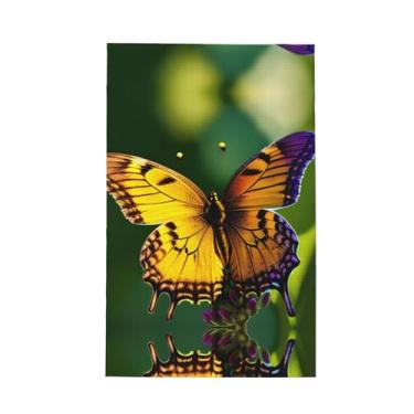 Imagem de XLLingL Lindas toalhas de cozinha com estampa de borboleta brilhante, panos de prato de microfibra, para decoração e limpeza de cozinha - 1 peça