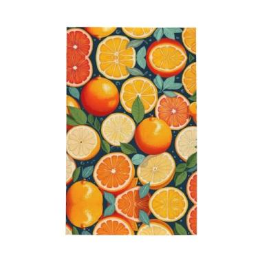 Imagem de XLLingL Toalhas de cozinha de waffle com estampa de frutas cítricas, panos de prato de microfibra, para decoração e limpeza de cozinha - 1 peça