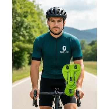 Imagem de Bermuda Ciclismo Uv Com Bolsos Forro D120 Gel Prof Preto Egg