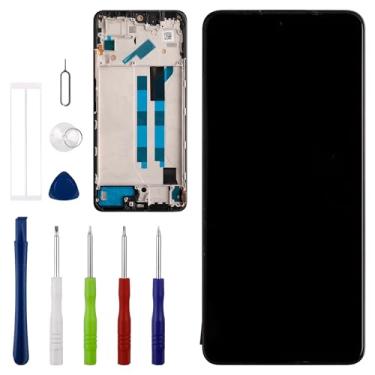 Imagem de Vvsialeek Novo conjunto de digitalizador de tela LCD sensível ao toque compatível com Xiaomi Poco X4 Pro 5G 2201116PG [6,7 polegadas] com ferramentas de reparo - com bisel