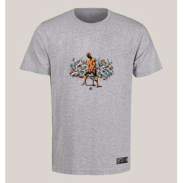 Imagem de Camiseta Academia Masculina Algodão Prime WSS Gym Graffiti Orange