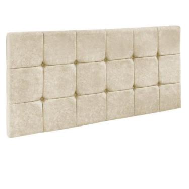 Imagem de Cabeceira Painel Sleep para Cama Box Casal 1,40 m Bege Peache 2653 - D