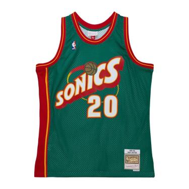 Imagem de Regata Mitchell & Ness Swingman Gary Payton Seattle Supersonics 1995-96 Masculino-Mascu...