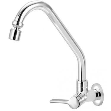 Imagem de Torneira Para Cozinha Clean 1-4 de Volta Bica Móvel C62 Cromada de Parede Vtp620cwb Esteves Torn