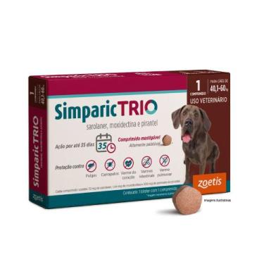 Imagem de Simparic Trio 72mg (40,1 A 60kg) 1 Comprimidos - Zoetis
