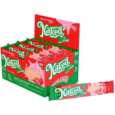 Imagem de Naked Protein Slim Caixa 12 Unid De 25G Morango Adaptogen