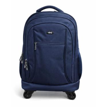 Imagem de Mochila Com Rodinhas + Alças De Costas Reforçada Masculina Impermeável - Man Wheels - Yins Azul