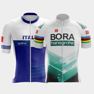 Imagem de Combo 2 Camisas Premium de Ciclismo Masculinas Manga Curta Respirável Proteção Uv-Masculino