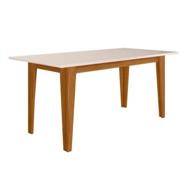 Imagem de Mesa de Jantar 160cm com Vidro Liz Poliman Moveis
