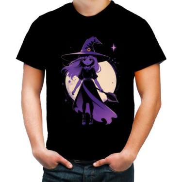 Imagem de Camiseta Colorida Bruxa Halloween Púrpura Festa 6 - Kasubeck Store®, I