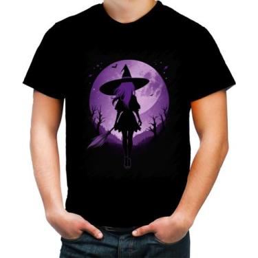 Imagem de Camiseta Colorida Bruxa Halloween Púrpura Festa 12 - Kasubeck Store®, 