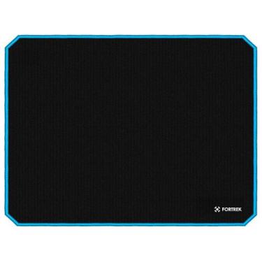 Imagem de Mousepad Gamer Fortrek MPG101, Speed, Médio (320x240mm), Preto/Azul - 