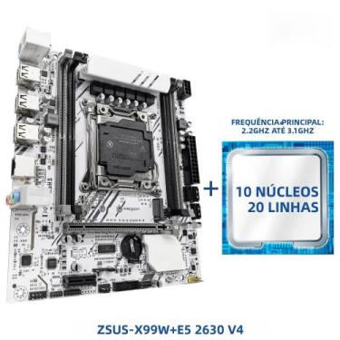 Imagem de Kit conjunto de placa-mãe ZSUS X99 com memória CPU LGA2011-3 Xeon E5 2