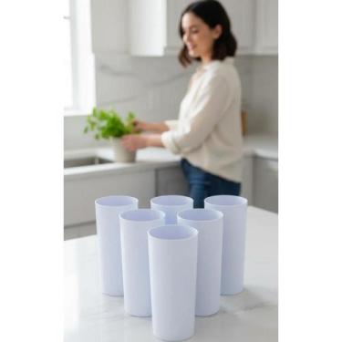 Imagem de Kit 50 Copos Long Drink 310ml Branco Liso Festa - Congratulations Stor