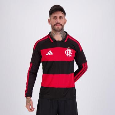Imagem de Camisa Adidas Flamengo I 2026 Manga Longa, M