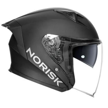 Imagem de Capacete Moto Aberto Norisk Downtown II 2 Monocolor, Preto Fosco, 56