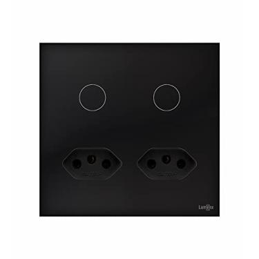 Imagem de INTERRUPTOR TOUCH TOK GLASS 2PADS+2TOMADAS WI-FI PRETO 4X4