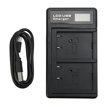 Imagem de Carregador de bateria NP‑W126, carregador de bateria dupla Carregador de câmera com interface USB tipo C duplo inteligente com visor LCD, para acessórios de câmera com bateria NP‑W126, DC 5V/2A
