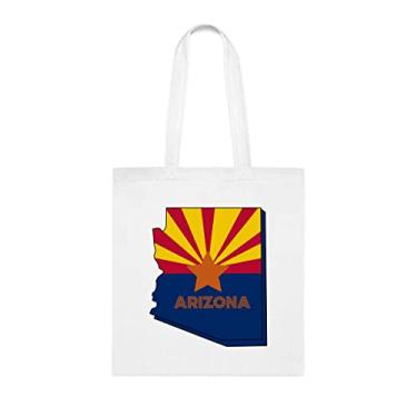 Imagem de Bolsa Arizona, presente Arizona, bolsa de ombro Arizona, bolsas reutilizáveis Arizona, ideia de presente de cesta de Natal de aniversário, presente para ela, presente para ele, bolsa feminina, Branco