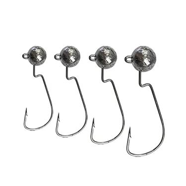Imagem de Anzóis de pesca 10 peças Acessórios de pesca de gancho de gancho Round Mank Hook Arma de pesca isca macia Acessórios de pesca (Color : 7g 5pcs)