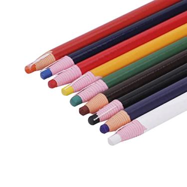 Imagem de Peel-Off China Markers Grease Wax Pencil for Glass Cellophane Fabric,Metal,Kids Non Toxic Art Crayons Marking Pencils Paper-wrapped 9 Pcs Assorted Colours Painting Pen for Colouring Drawing Marking