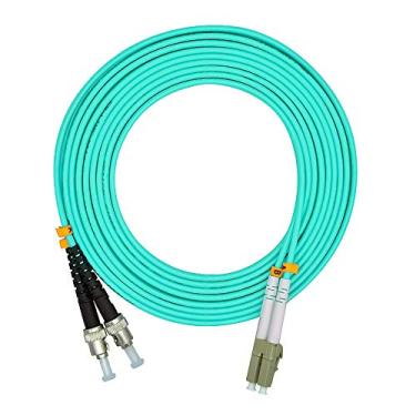 Imagem de Cabo de fibra óptica Jeirdus OM4 20 metros LC para ST Duplex 10 GB Cabo de conexão óptico 50/125 LC-ST Multimodo