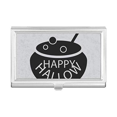 Imagem de A Pot of Black Halloween porta-cartões de visita, caixa de bolso