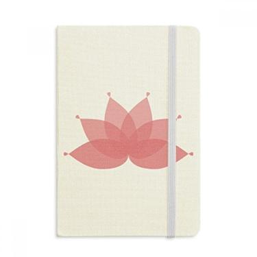 Imagem de Caderno de flores de flor de lótus rosa oficial de tecido capa dura diário clássico