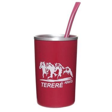 Imagem de Copo para Tereré Rosa de Alumínio Revestido em Plástico com Bomba Rodeo West 27022