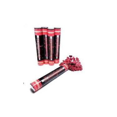 Imagem de Kit Com 2 Lança Confetes De Papel Metalizado Ou Coloridos (Coração Vermelho)