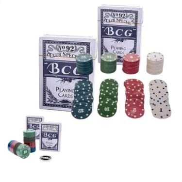 Imagem de Kit Jogo De Poker 100 Fichas Profissional Chips Cassino Top Com 2 Baralhos