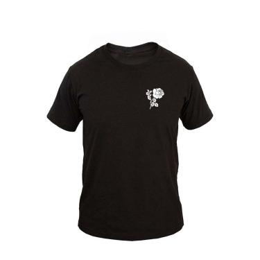 Imagem de Camiseta Masculina Casual Algodão Manga Curta Estampa Flor