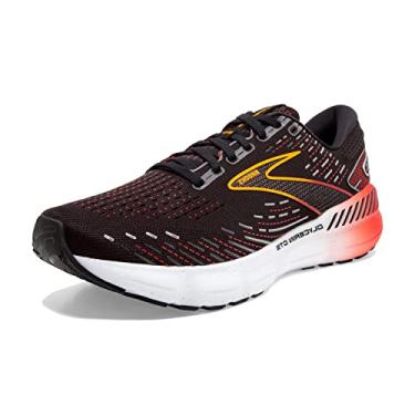 Imagem de Brooks Tênis de corrida masculino Glycerin GTS 20, Preto/Pérola Negra/Vermelho Fogo, 42