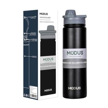 Imagem de MODUS Garrafa de Água Térmica Inox Esportiva Academia Isolada a Vácuo Aço Inox 750ML (Preto)