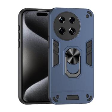 Imagem de Pzwoxukhov Capa compatível com Tecno Spark 20 Pro+, compatível com Tecno Spark 20 Pro Plus suporte embutido para carro magnético à prova de choque e antiqueda, capa azul