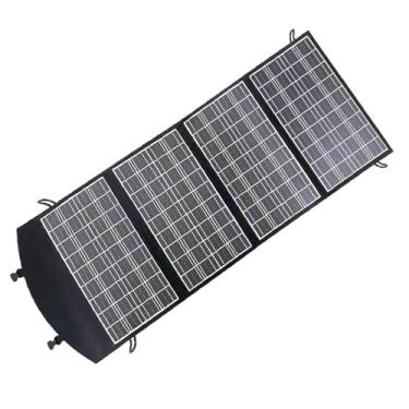Imagem de Painel Solar Dobrável Portátil, 60W, 4 Placas, Entrada USB Dupla, Maleta com Alça, Painel solar 60 W portátil dobrável Painel solar com duas portas USB Kit carregador solar