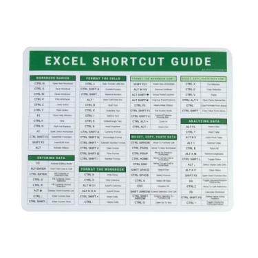 Imagem de Excel Dictionary Guia de referência de teclas de atalho de teclado PC 84 para planilhas Excel Mousepad 17,8 cm x 23 cm (PC)