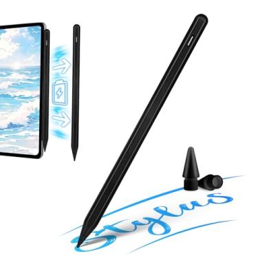 Imagem de Caneta Stylus para iPad Apple Pencil 2ª geração com rejeição de palma, QLAYA para iPad A16/10/9ª/8ª/7ª/6ª, iPad Air 5ª caneta com carregamento sem fio para iPad Pro de 12,9/11 polegadas 2018-2022